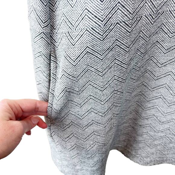 Free People Black and White High Neck Sleeveless Halter Chevron Dress Small - Picture 4 of 7